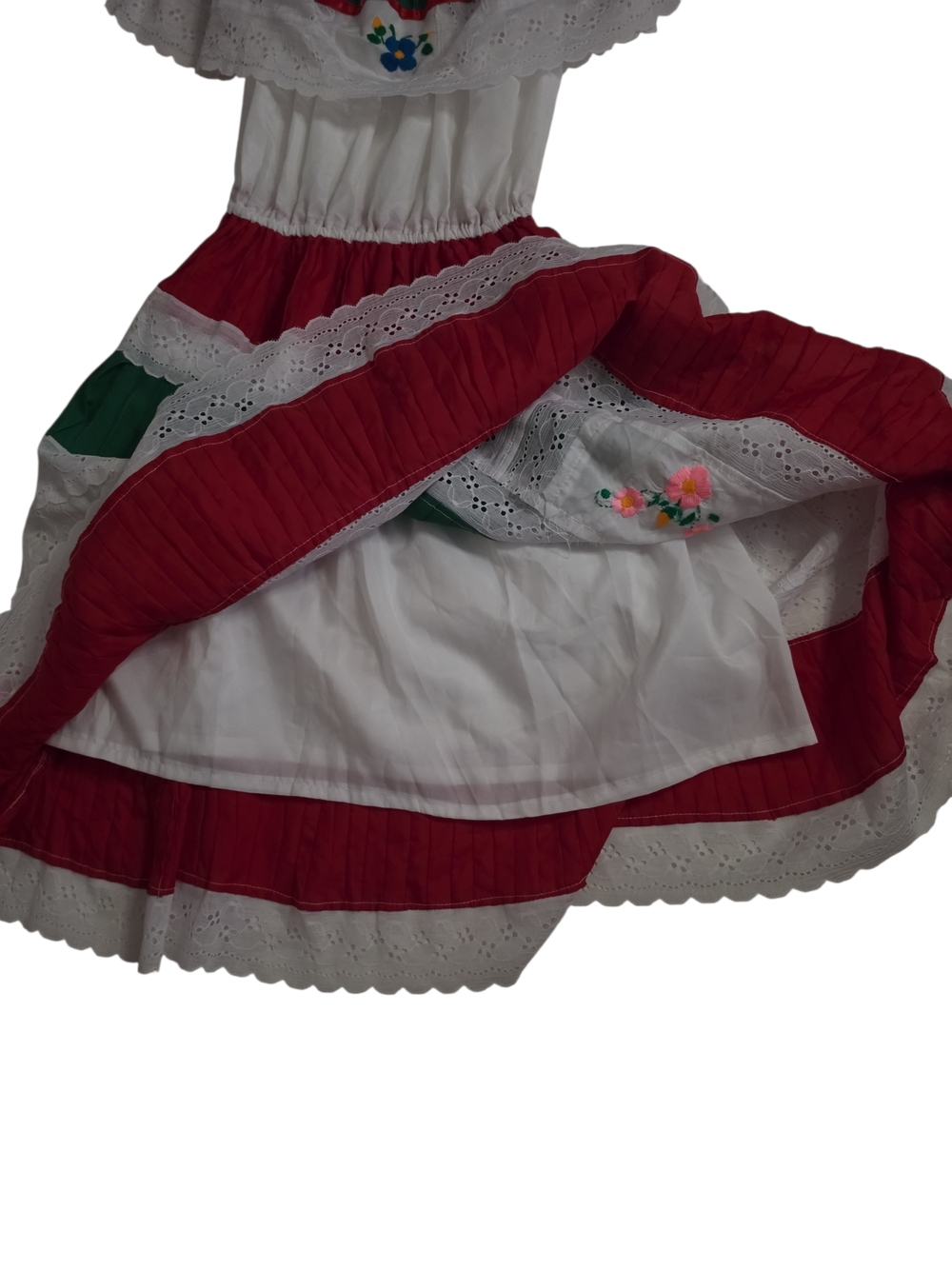 Mexican Striped Off-Shoulder Midi Dress - Picture 6 of 6